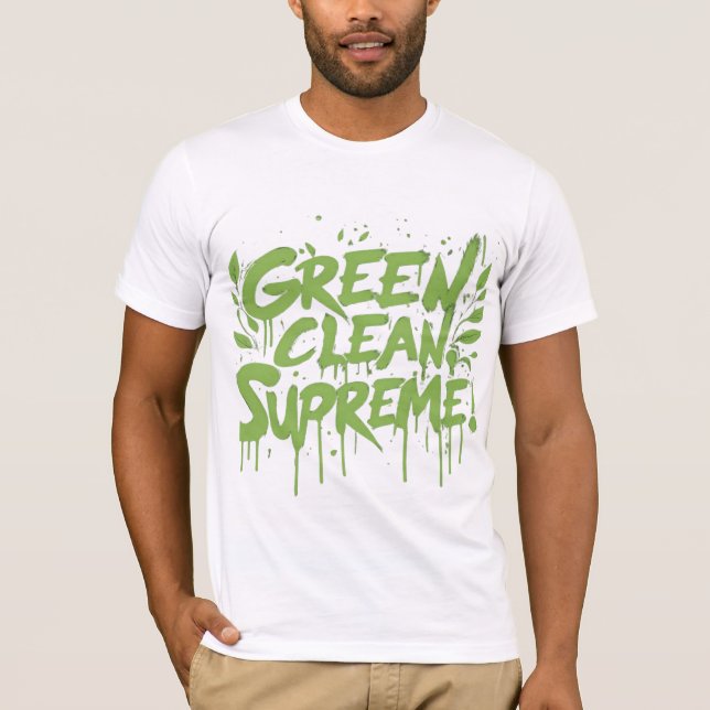 CAMISETA SUPREMO LIMPO VERDE (Frente)