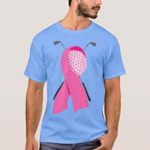 Camiseta Suprimento engraçado de golfe com laço rosa para c