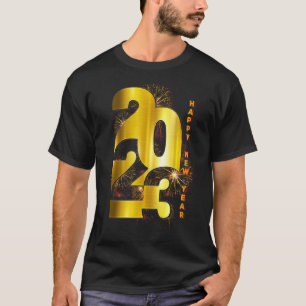 Camiseta Suprimentos de Véspera de ano novo 2023 do feliz a
