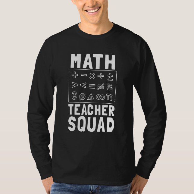 Camiseta Suprimentos do Esquadrão de Professores de Matemát (Frente)