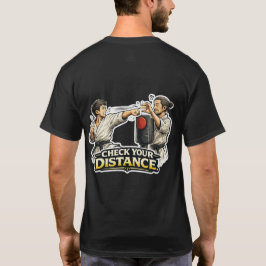 Camiseta Suprimentos do Sensei Verifique Sua Distância Arte