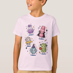 Camiseta Suprimentos Escolares Assustadores de Halloween PN