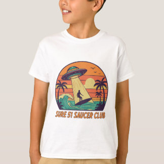 Camiseta Sure 51 Saucer Club – Retro UFO Surf kids T-Shirt