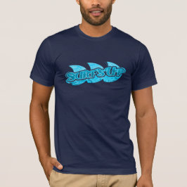 Camiseta Surf acima do mar dos homens e do t-shirt azuis do