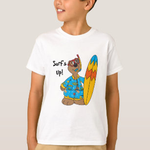 Camiseta Surf acima do urso dos desenhos animados
