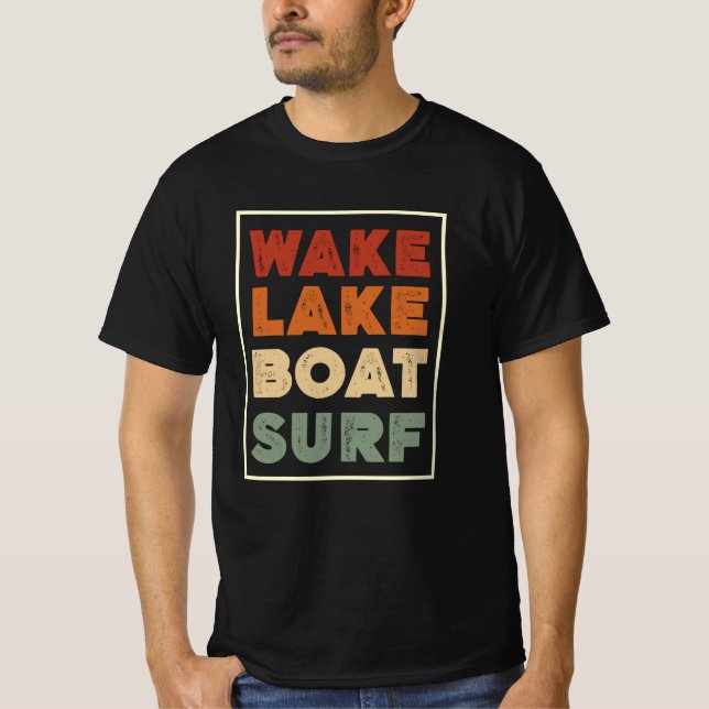 Camiseta Surf acordar Lake Boat (Frente)