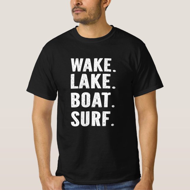 Camiseta Surf acordar Lake Boat (Frente)