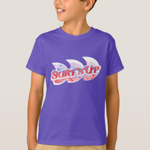 Camiseta Surf azul roxo vermelho e branco