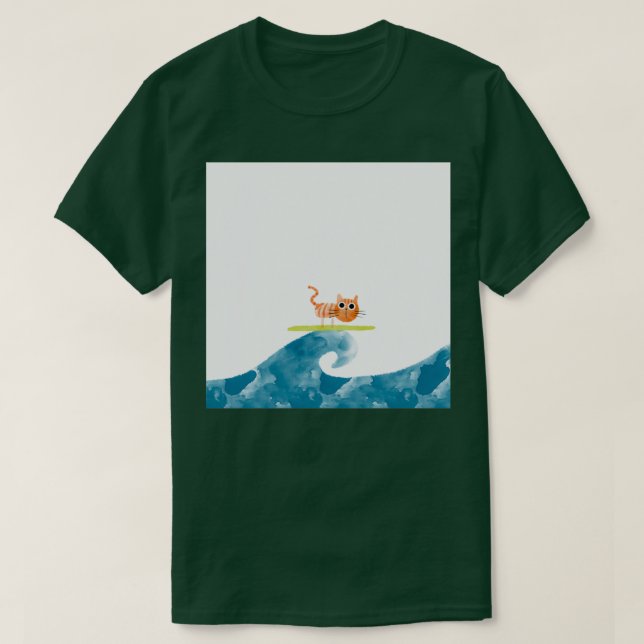 Camiseta surf cAT (Frente do Design)