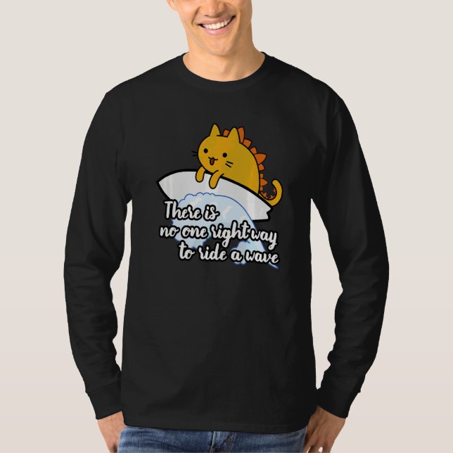 Camiseta Surf  catzilla surfer way to ride wave (Frente)