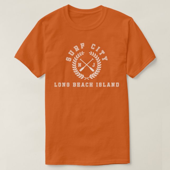 Camiseta Surf City Long Beach Island NJ (Frente do Design)