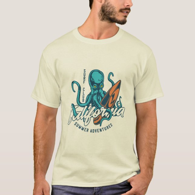 Camiseta Surf Club California - Octopus (Frente)