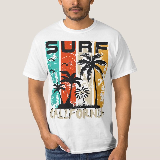 Camiseta Surf da Califórnia Bliss: Ande pelas ondas (Frente)