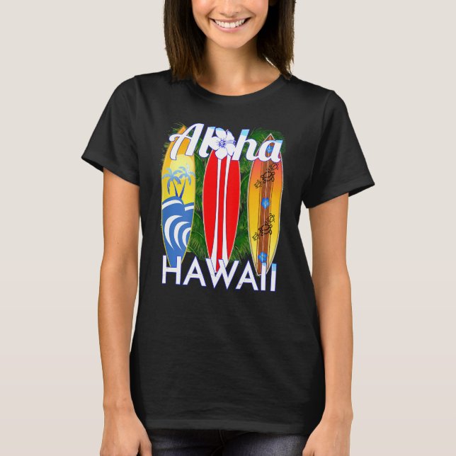 Camiseta Surf das Ilhas Havaianas Aloha Hawaii (Frente)
