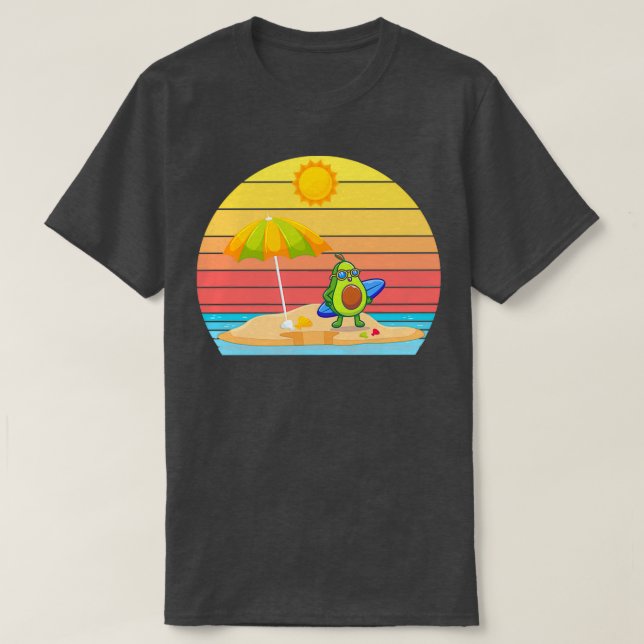 Camiseta surf de abacate engraçadoAvocado Oferece comida en (Frente do Design)