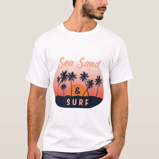 Camiseta Surf de Areia do Mar (Frente)