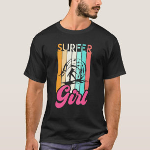 Camiseta Surf De Esporte Retro Ondas Surfistas Raparigas Su
