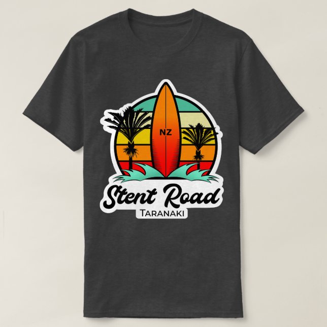 Camiseta Surf de estrada para tenda Design Taranaki (Frente do Design)
