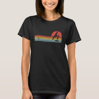 Camiseta Surf De Folha De Eixo, Retro Vinta