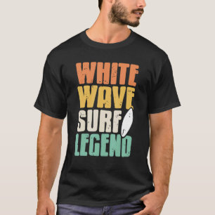 Camiseta Surf de Lenda de Onda Branca Retroativo Presente