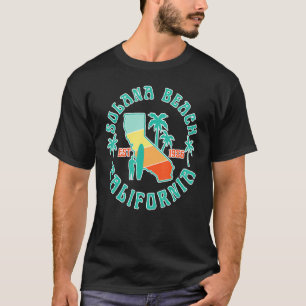 Camiseta Surf de Mapa da Califórnia na praia de Solana Féri