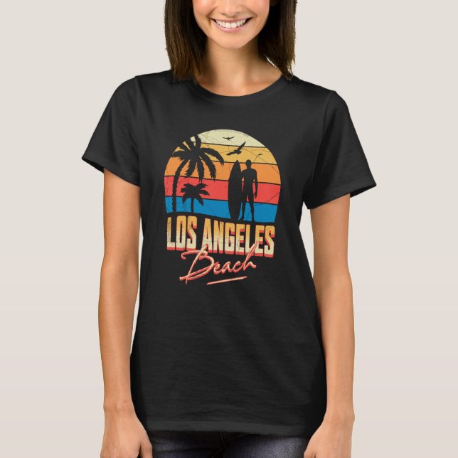 Camiseta Surf de Navegação em Praia de Los Angeles Californ (Frente)