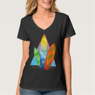 Camiseta Surf de onda síncrotron de superfície tropical Vap
