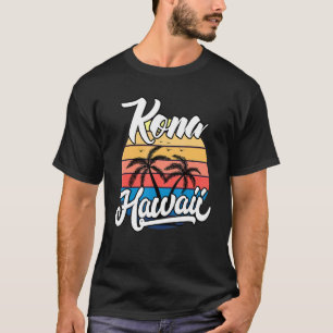 Camiseta Surf de praia Vintage Kona Hawaii Surfing 70 e 80 