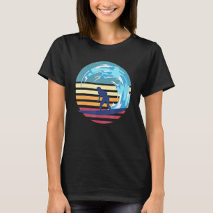 Camiseta Surf de Surf de Surfer Waves do Esporte Retro Água