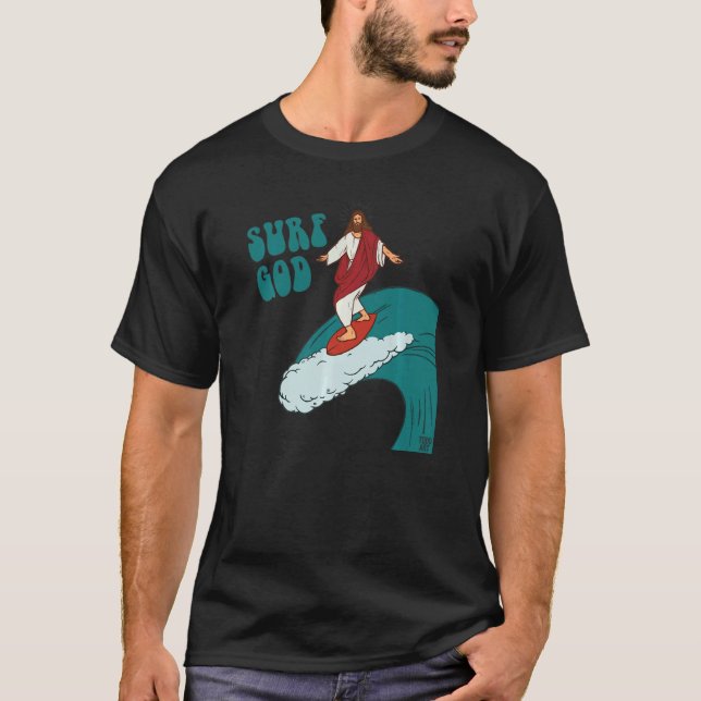 Camiseta Surf Deus Jesus Surfing Legal Surfer (Frente)