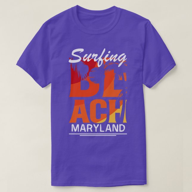Camiseta Surf dia em Maryland (Frente do Design)