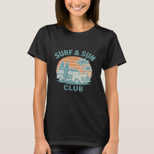 Camiseta Surf e Sun Club Retro Woody Surfboard T-Shirt