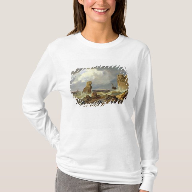 Camiseta Surf em uma costa rochosa, 1835 (Frente)