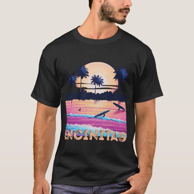 Camiseta Surf Encinitas California Souvenir (Frente)