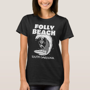 Camiseta SURF FOLLY BEACH SUL CAROLINA Vintage na Onda Retr