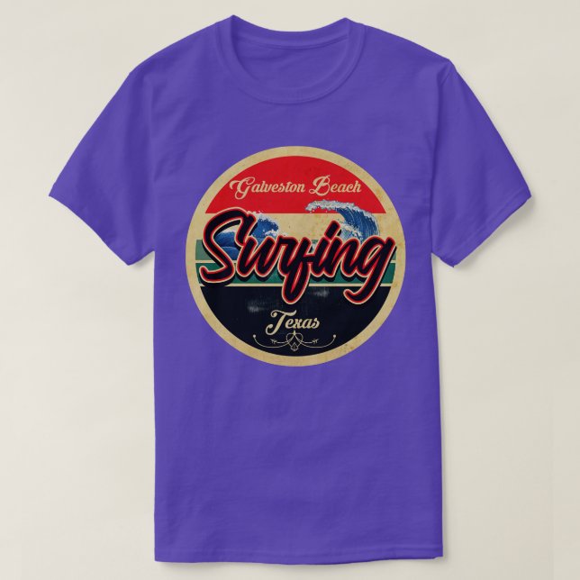 Camiseta Surf Galveston Beach Texas (Frente do Design)