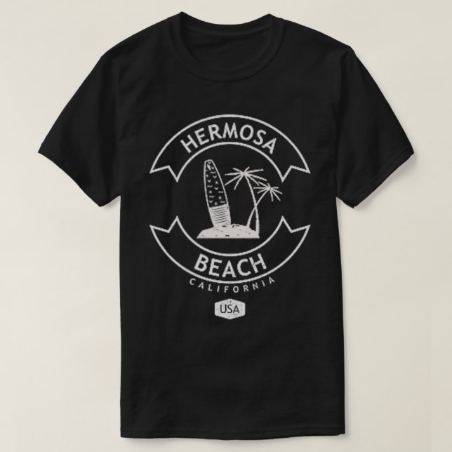 Camiseta Surf Hermosa Beach California (Frente do Design)