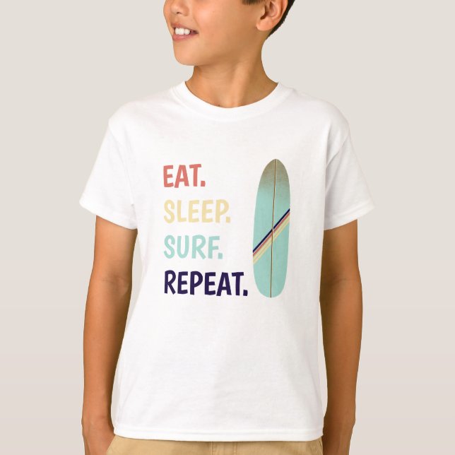 Camiseta Surf legal de Surfboard Azul com Imagem Retroativa (Frente)