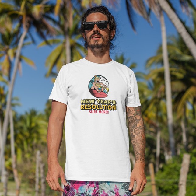 Camiseta Surf Mais - Resolução de Ano Novo (Criador carregado)