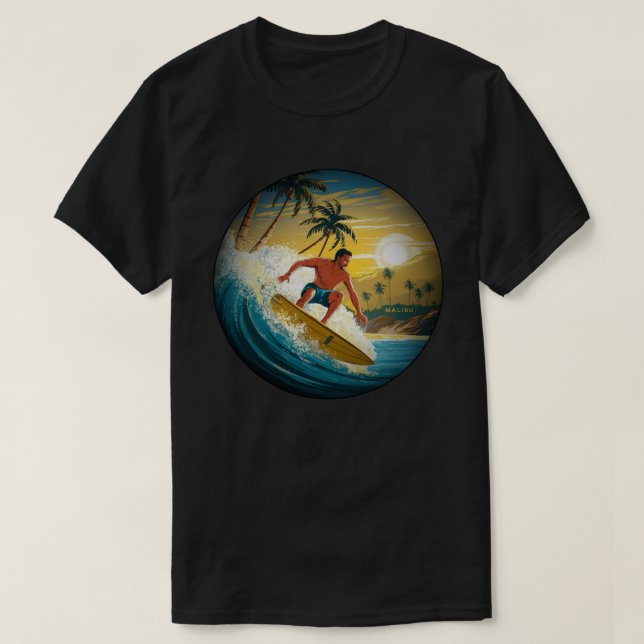 Camiseta Surf Malibu (Frente do Design)