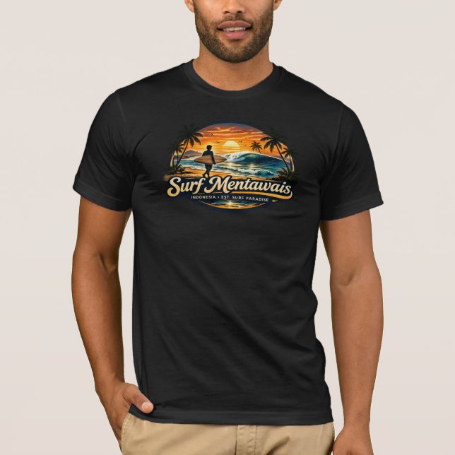 Camiseta Surf Mentawais - Vintage Surf (Frente)