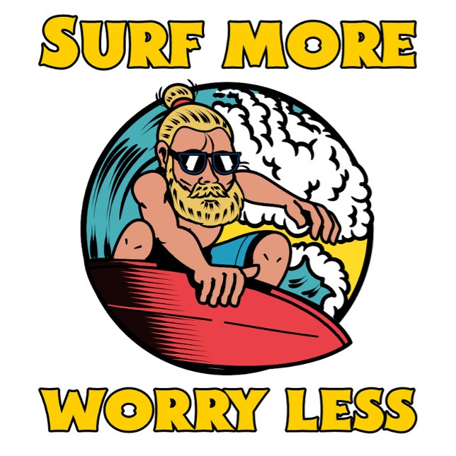 Camiseta Surf More Worry Less (Criador carregado)