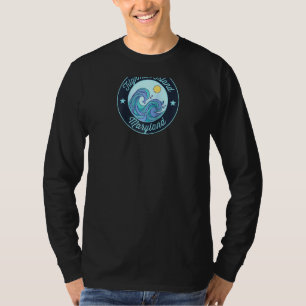 Camiseta Surf Náutico de Souvenir, Ilha de Tilghman Md Mary