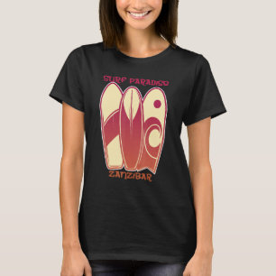 Camiseta Surf Paraíso Zanzibar Surfboard Praia Férias Tr
