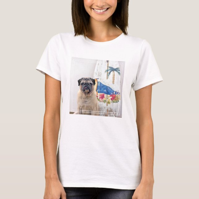 Camiseta Surf Pug (Frente)