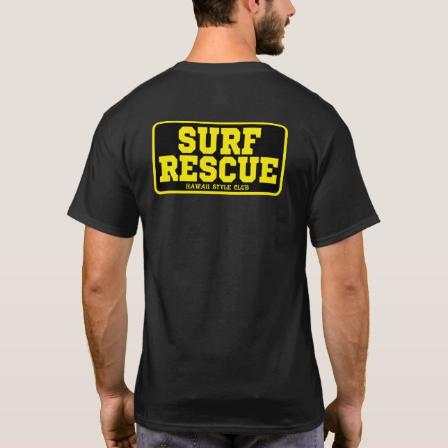 Camiseta SURF RESCUE BLK  back print (Verso)