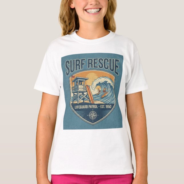 Camiseta Surf Rescue Lifeguard Patrol Est 1950 (Frente)