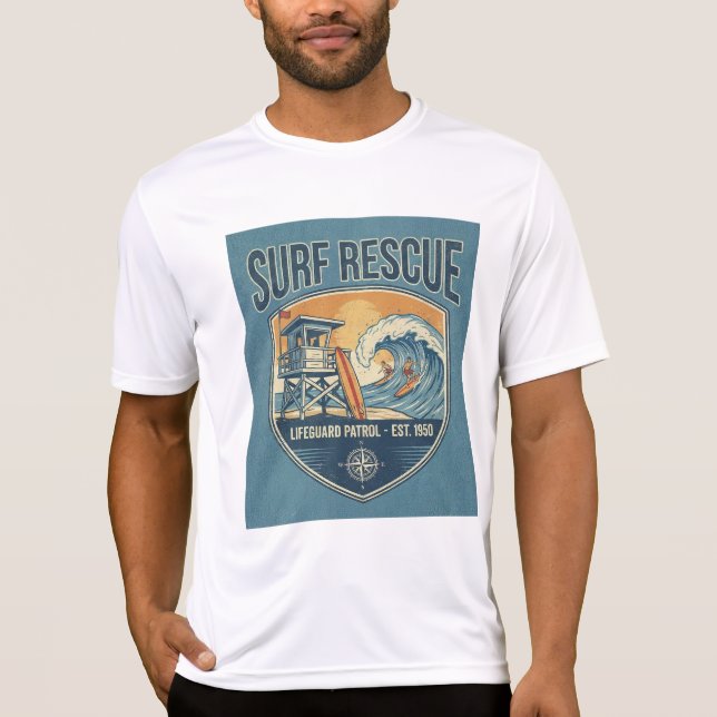 Camiseta Surf Rescue Lifeguard Patrol Est 1950 (Frente)