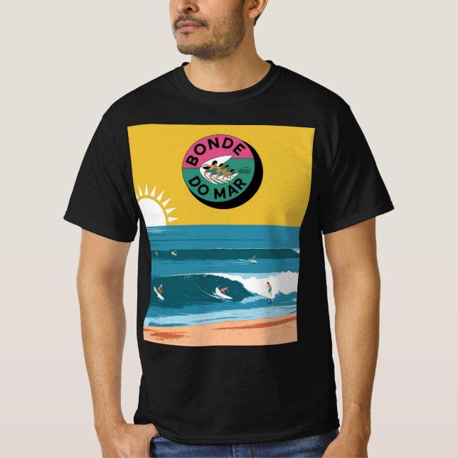 Camiseta Surf Retrô - Bonde do Mar (Frente)