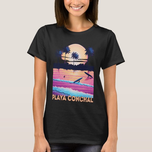 Camiseta Surf Retro Playa Conchal Costa Rica Souvenir (Frente)